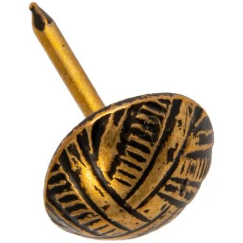 Цвях декоративний, сферична головка, латунь полірована 11/1,4x13 уп 100 шт snapt - 339293