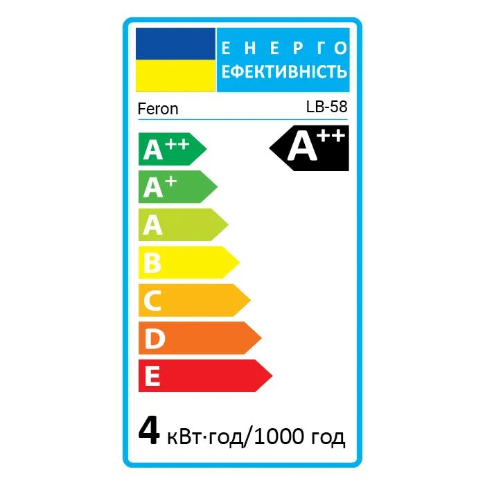 Світлодіодна лампа Feron Filament LB-58 4Вт E14 4000K - 342228
