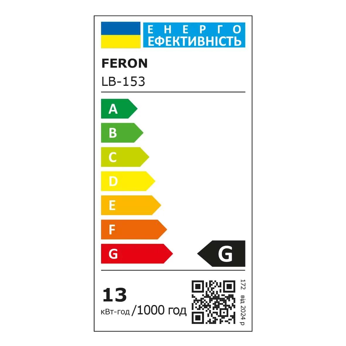 Світлодіодна лампа Feron LB-153 13Вт GX53 4000K - 342267