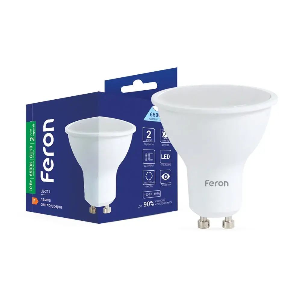 Светодиодная лампа Feron LB-217 10Вт GU10 6500K - 342349
