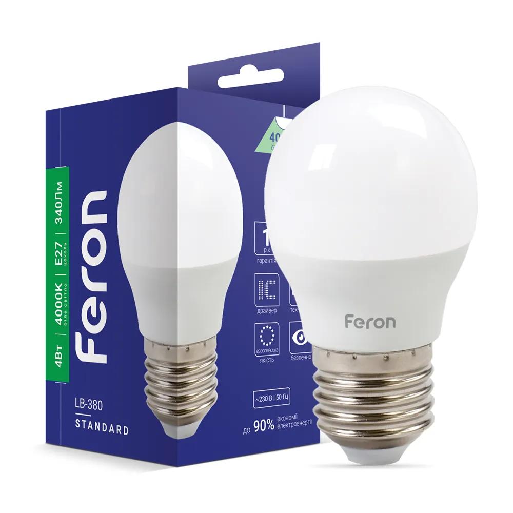 Світлодіодна лампа Feron LB-380 4Вт E27 4000K - 342396
