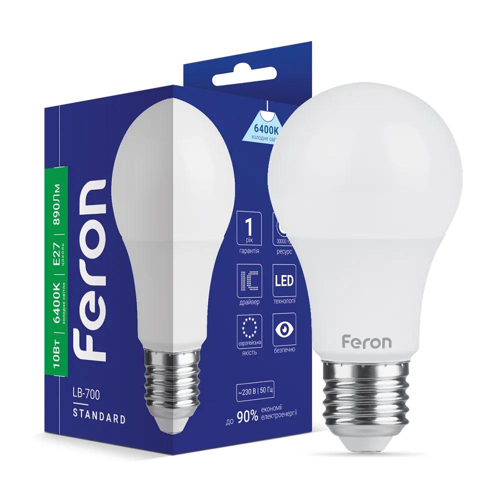 Світлодіодна лампа Feron LB-700 10Вт E27 6400K - 342472