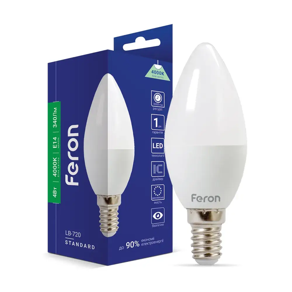 Светодиодная лампа Feron LB-720 4Вт E14 4000K - 342501