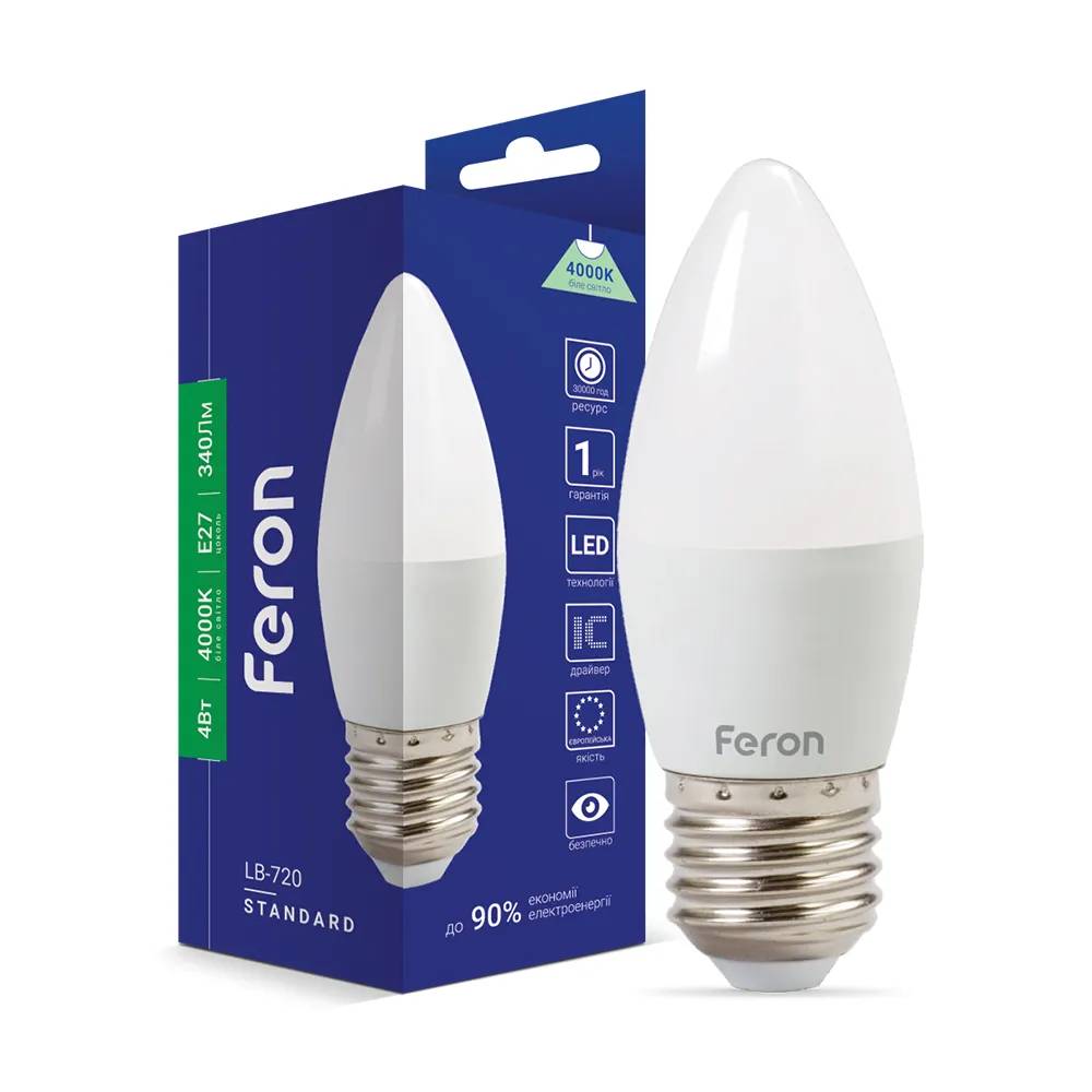 Світлодіодна лампа Feron LB-720 4Вт E27 4000K - 342503