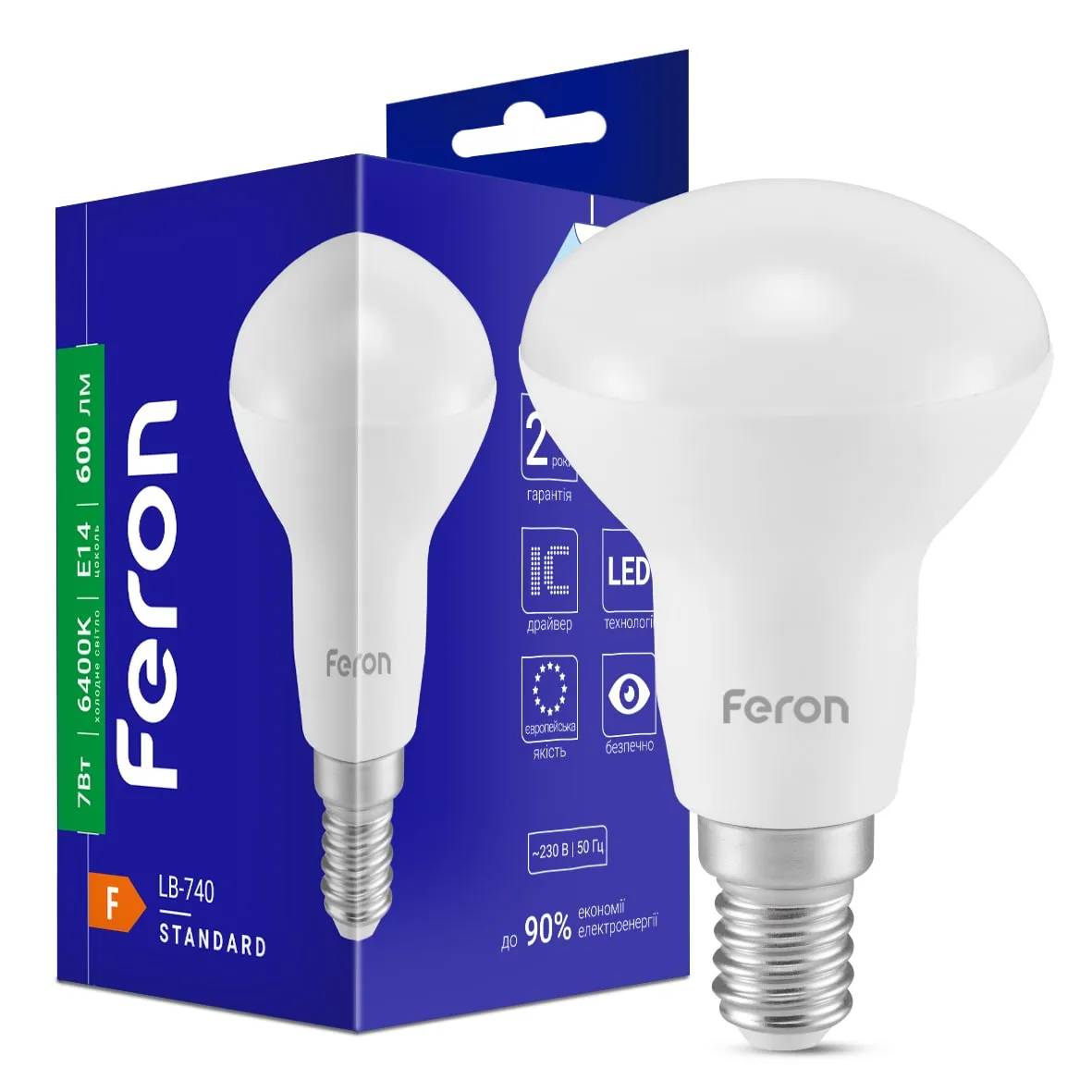 Світлодіодна лампа Feron LB-740 7Вт E14 6400K - 342526