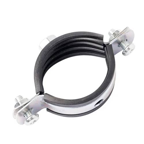 Хомут сантехнічний, з EPDM вставкою, цинк білий, 1 1/2" (47-53)/M8 уп 100 шт snapt - 342921