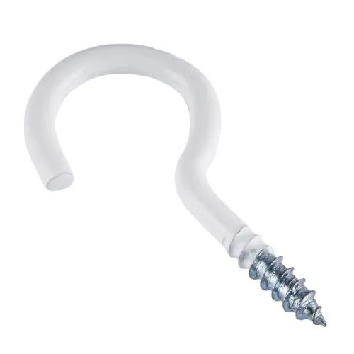 Гак-шуруп, C-подібний, пластик білий 6,2x100 уп 25 шт snapt - 345324
