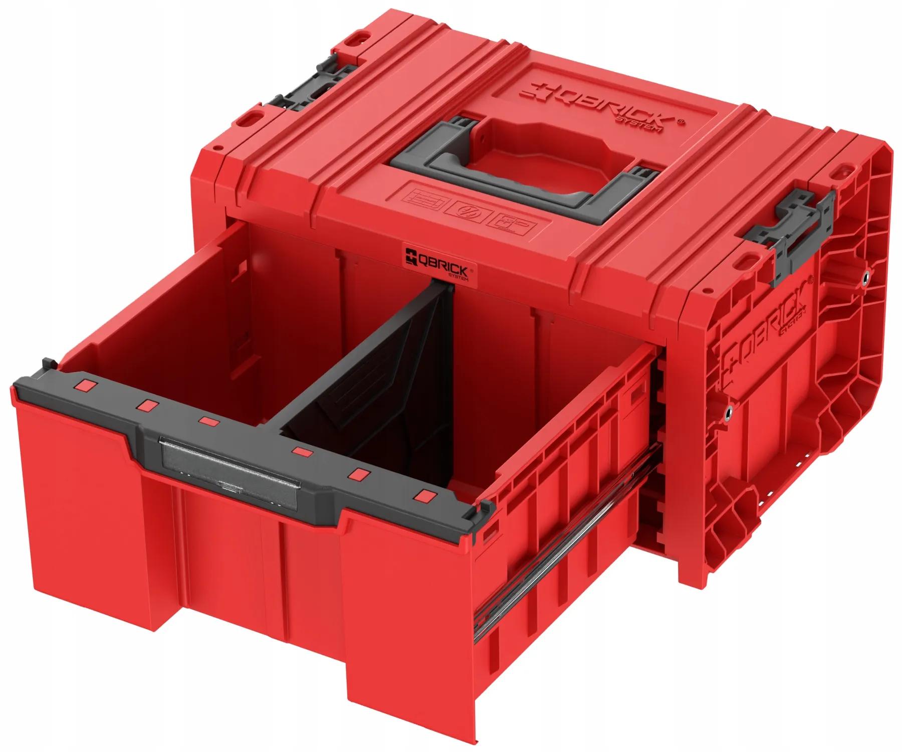 Ящик для інструментів, 18", 450x310x244, SYSTEM PRO Drawer 1 Basic Red, SKRQPROD1B2CCZEPG001, QBRICK - 349499