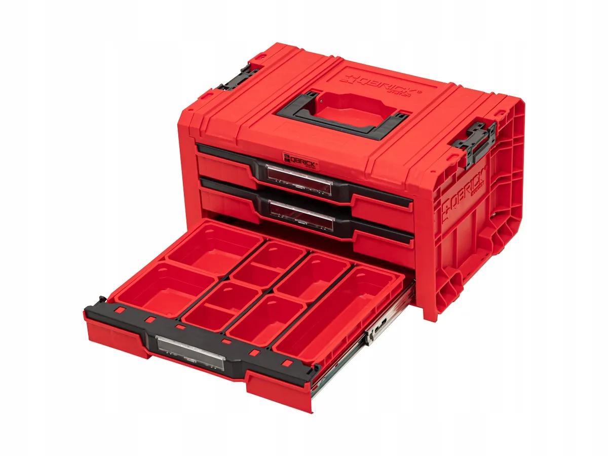 Ящик для інструментів, 18", 450x310x244, SYSTEM PRO Drawer 3 Expert Red, SKRQPROD3E2CCZEPG001, QBRICK - 349517