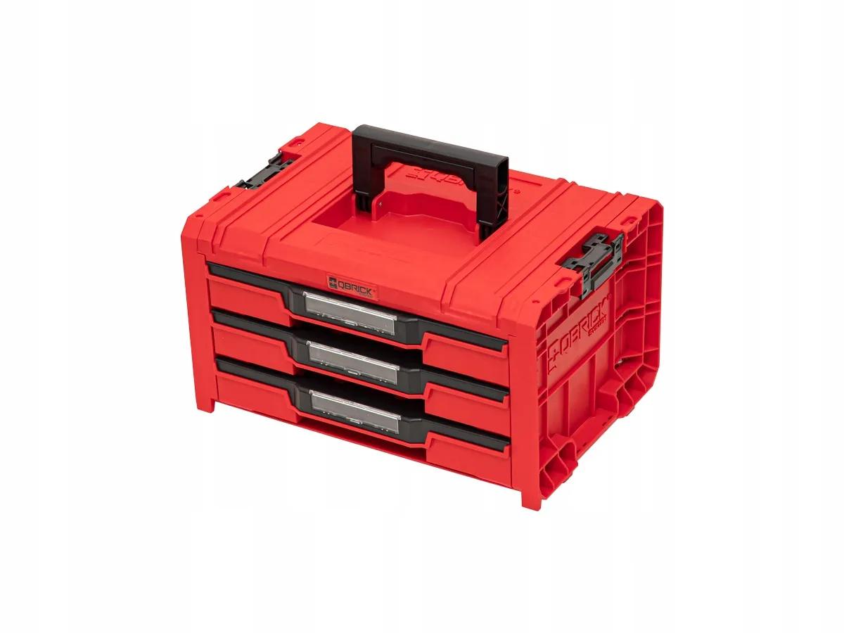 Ящик для інструментів, 18", 450x310x244, SYSTEM PRO Drawer 3 Expert Red, SKRQPROD3E2CCZEPG001, QBRICK - 349519