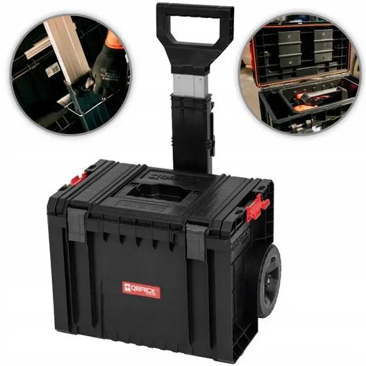 Ящик для інструментів на колесах, 18", 450x390x690, SYSTEM PRO Cart, SKRWQCPRO2CZAPG001, QBRICK - 349706