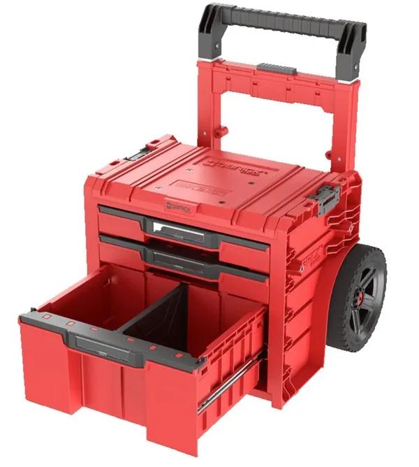 Ящик для інструментів на колесах, 20", 520x440x660, SYSTEM PRO Cart Plus Drawer 3 Red, SKRWQCP2PD3CZEPG001, QBRICK - 349735
