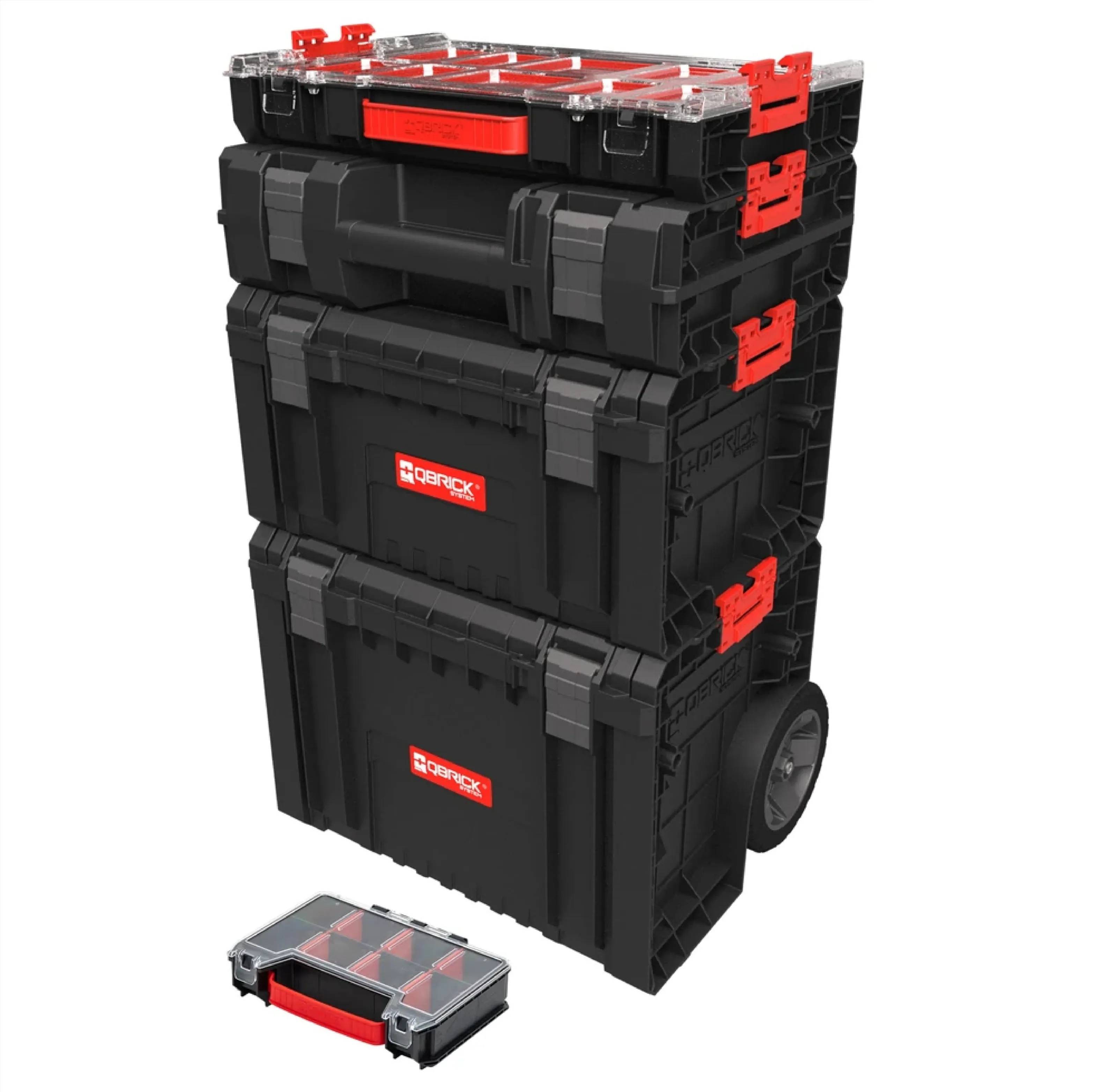 Набір ящиків для інструментів на колесах, 18", 450x390x785, SYSTEM PRO Set 5in1, Z255710PG002, QBRICK - 349861