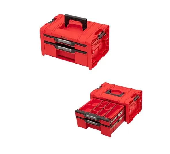 Набір ящиків для інструментів на платформі, 21", 525x345x885, SYSTEM PRO Drawer Workshop Set 4 Red, Z258360PG003, QBRICK - 349891