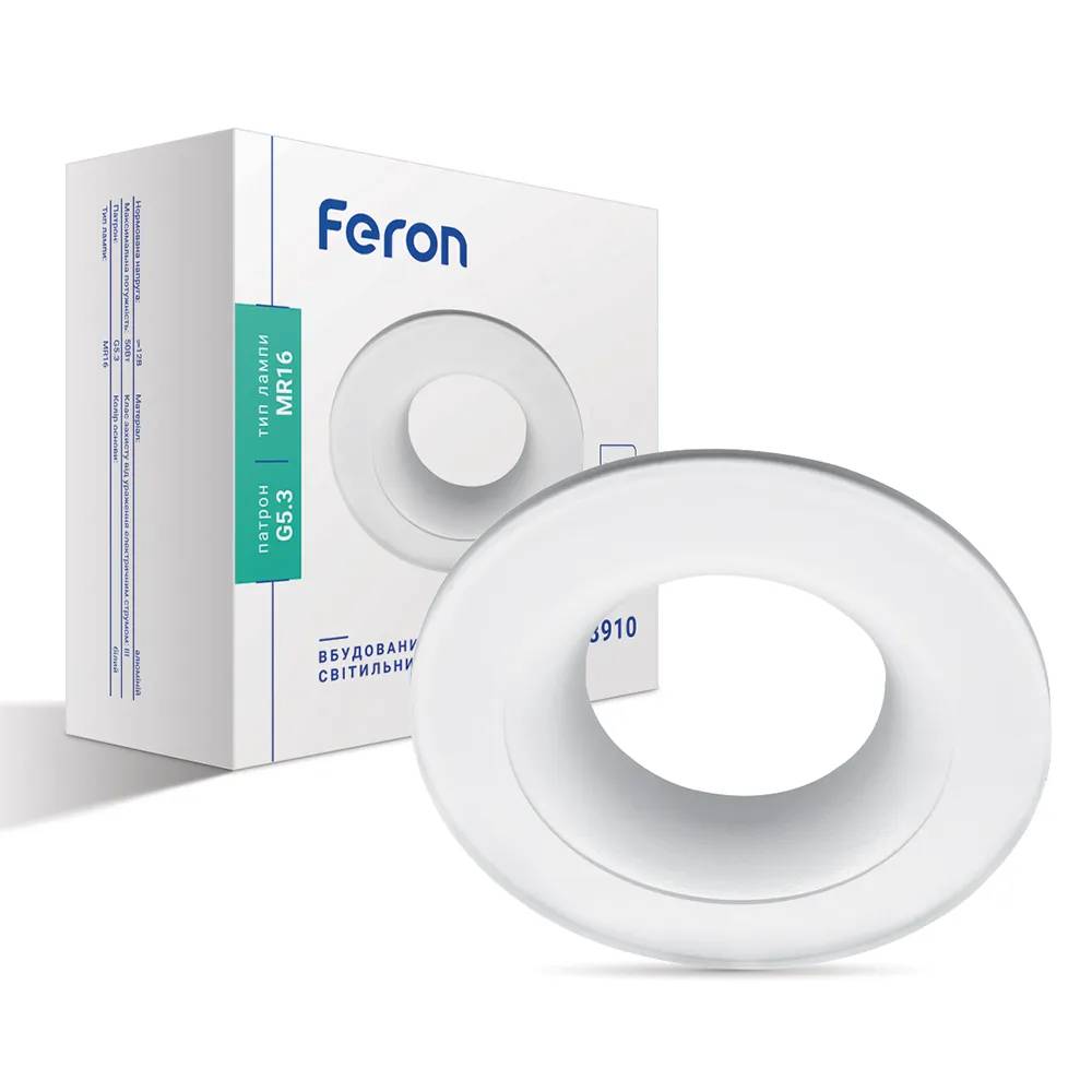 Встроенный светильник Feron DL8910 под лампу белый - 351259