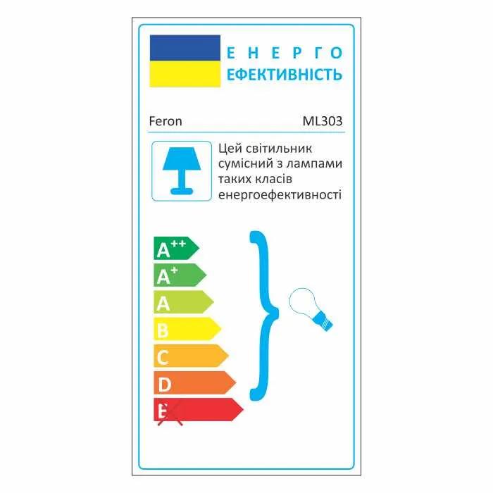 Накладний поворотний світильник Feron ML303 під лампу чорний - 351362