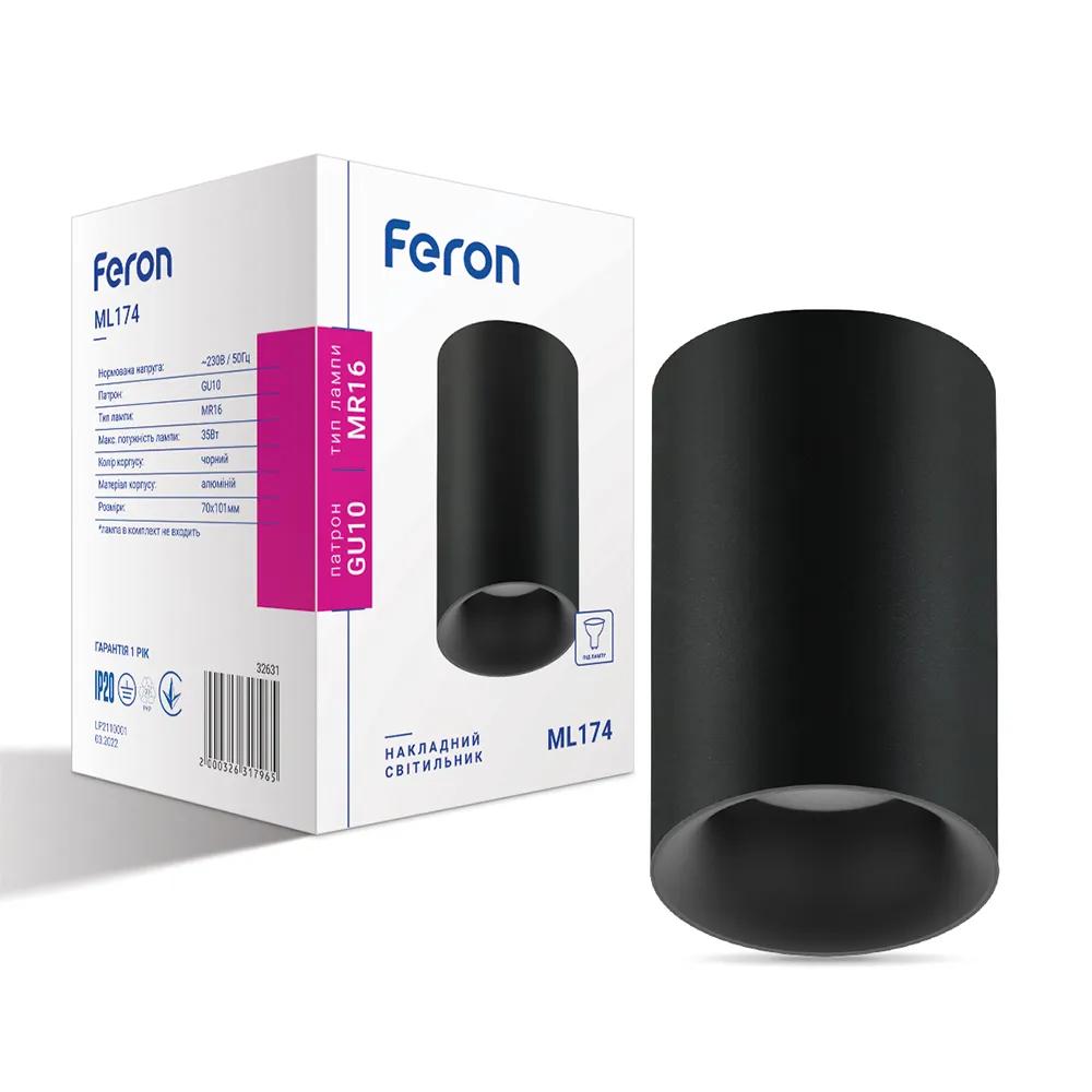 Накладной светильник Feron ML174 под лампу черный - 351864