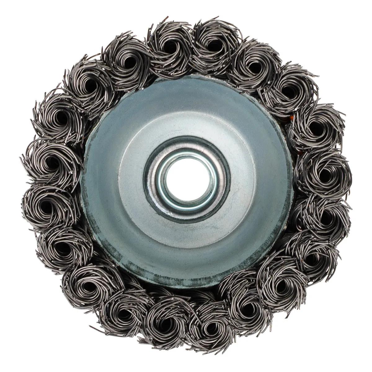 Щітка чашкова 85 мм, для УШМ, М14, кручений дріт Polax (54-161) - 356066