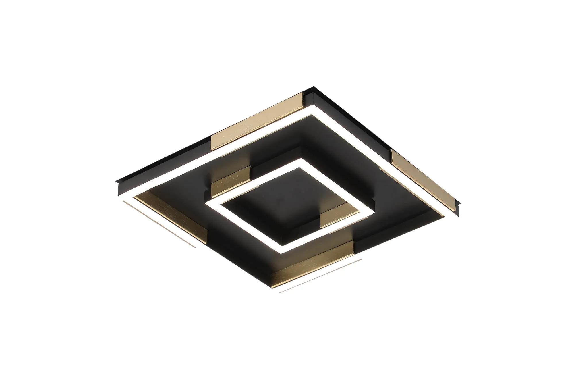 Люстра стельова VALESO 3437/300 чорна+ золотом, LED 68W - 358118