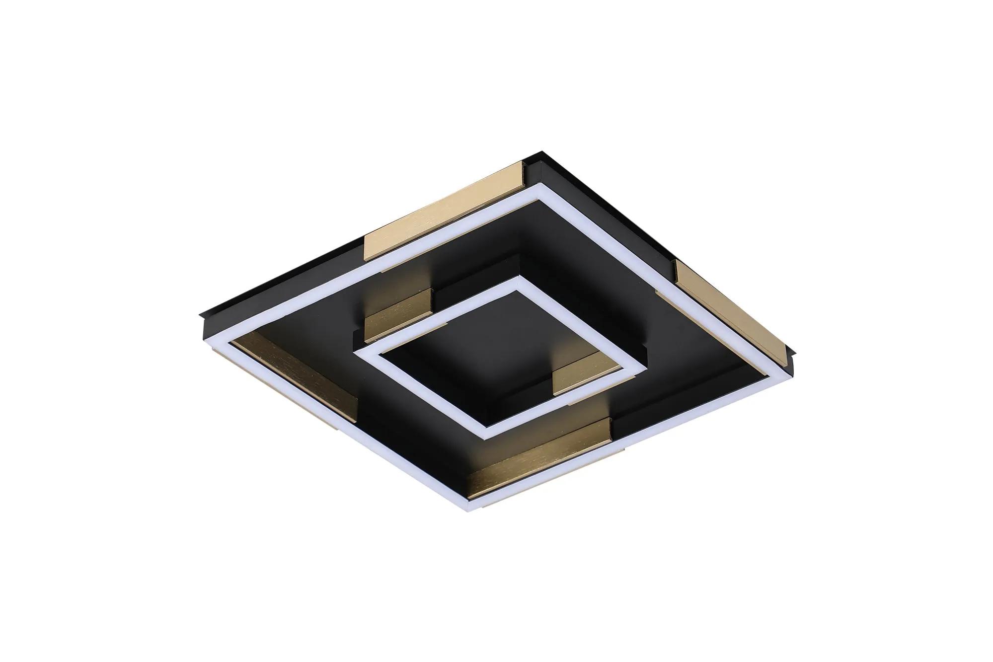 Люстра стельова VALESO 3437/300 чорна+ золотом, LED 68W - 358119