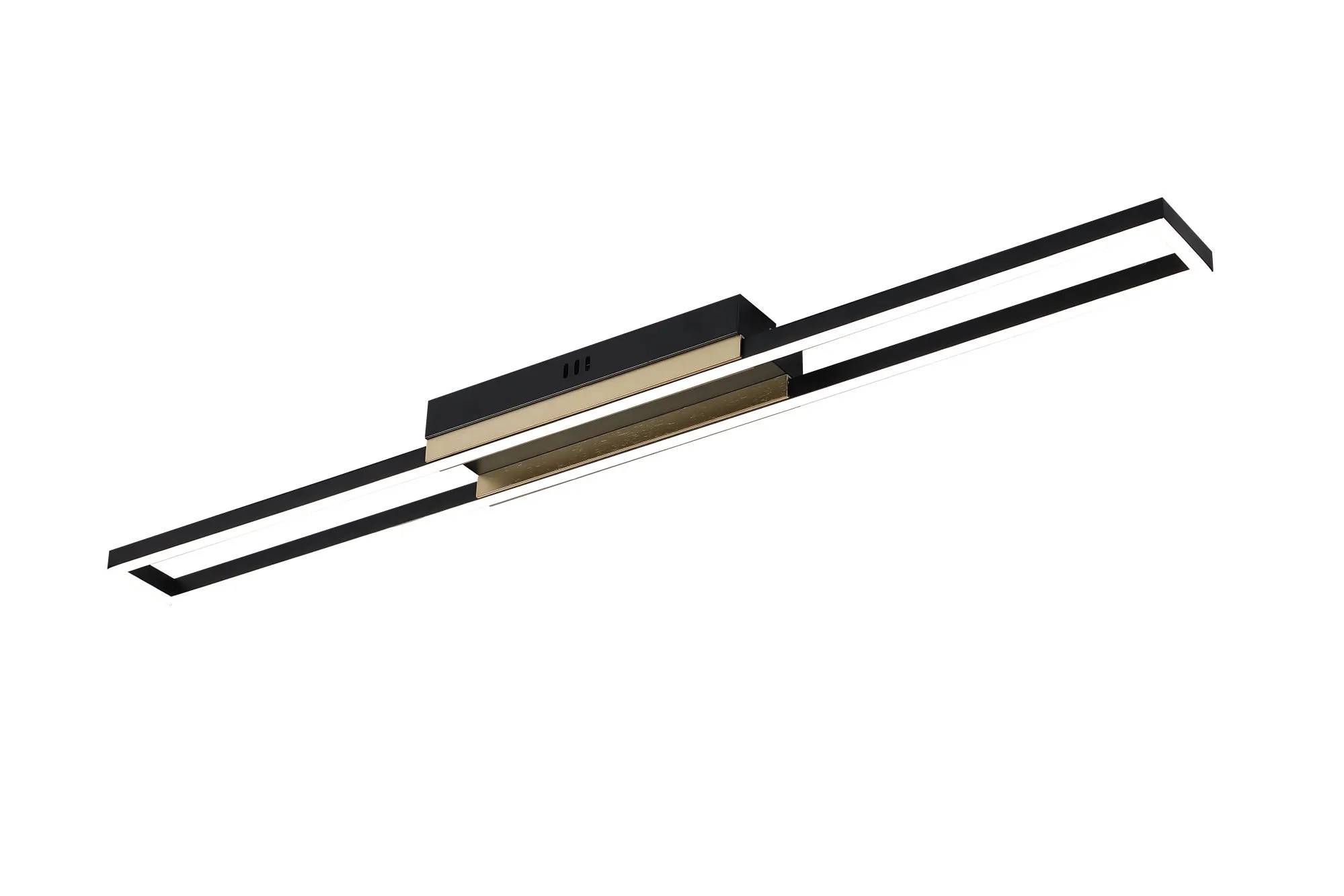 Люстра стельова VALESO 3439/800 чорна із золотом, LED 62W - 358120