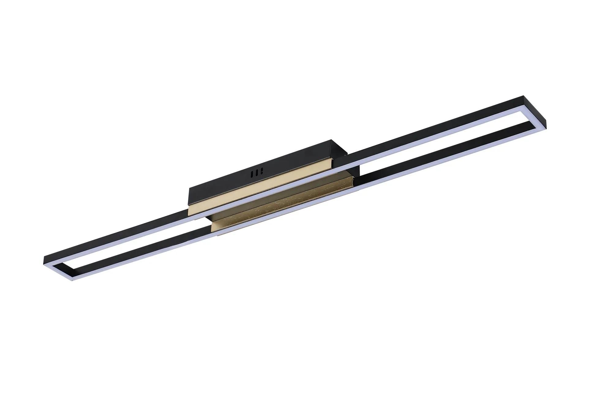 Люстра стельова VALESO 3439/800 чорна із золотом, LED 62W - 358121