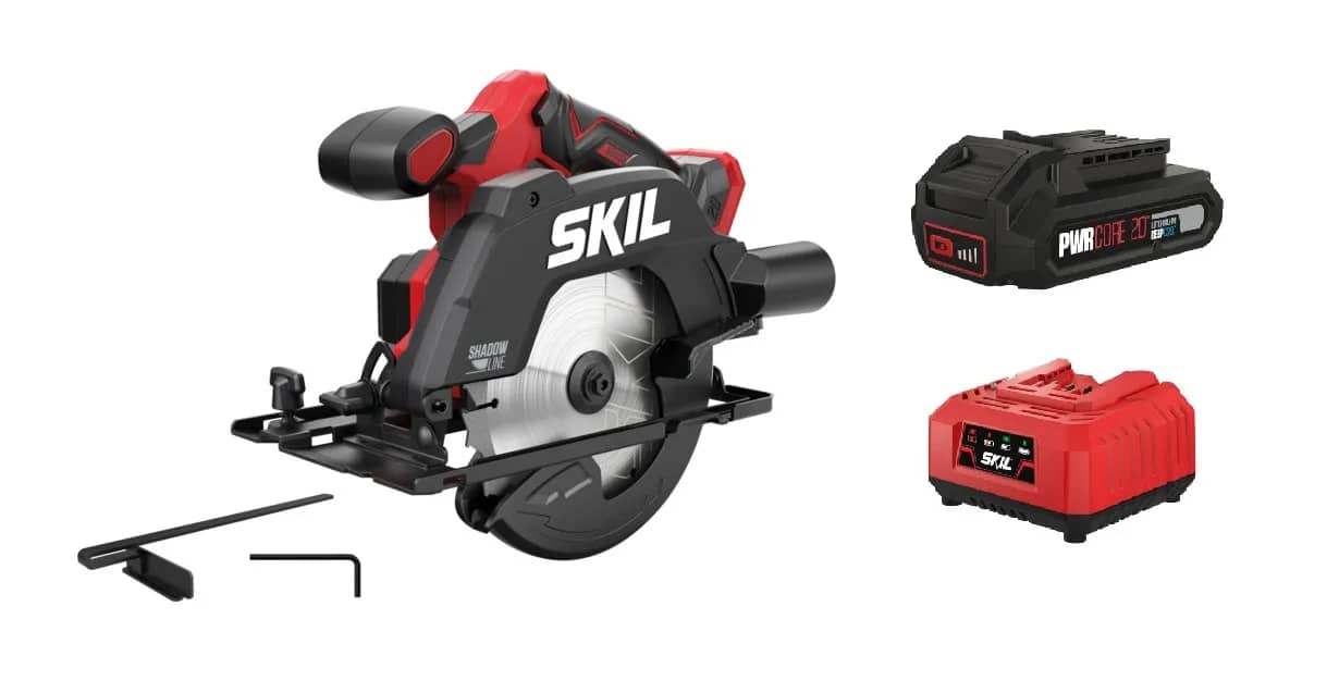 Пила циркулярная бесщеточная аккумуляторная, SKIL 3551 CA + энергокомплект 3136 АА 11071600503 (аккумулятор 2,0 Ah, зарядное устройство) промо-комплект - 358353