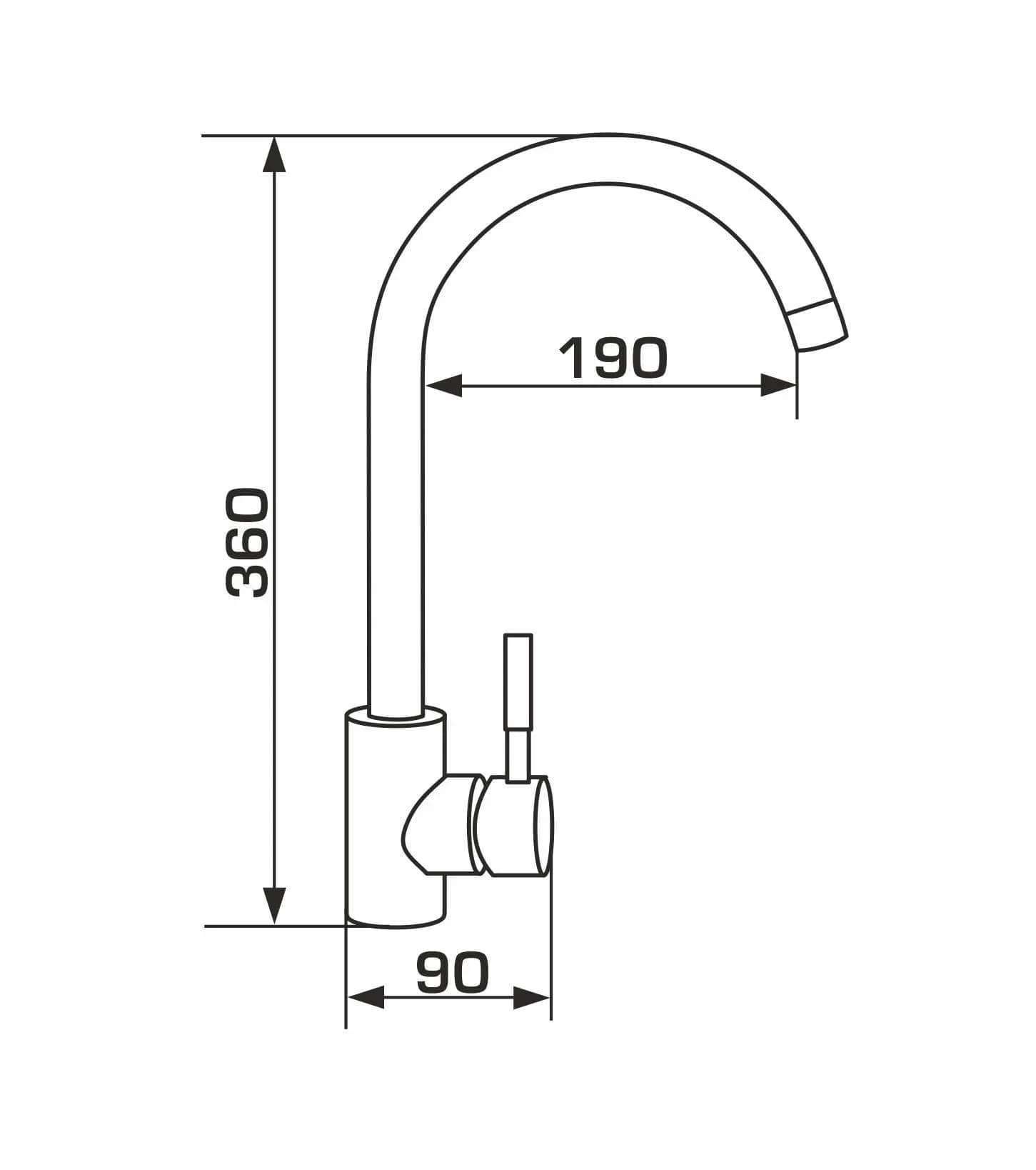 Змішувач GRANADO Elche LUX Inox - 271337115