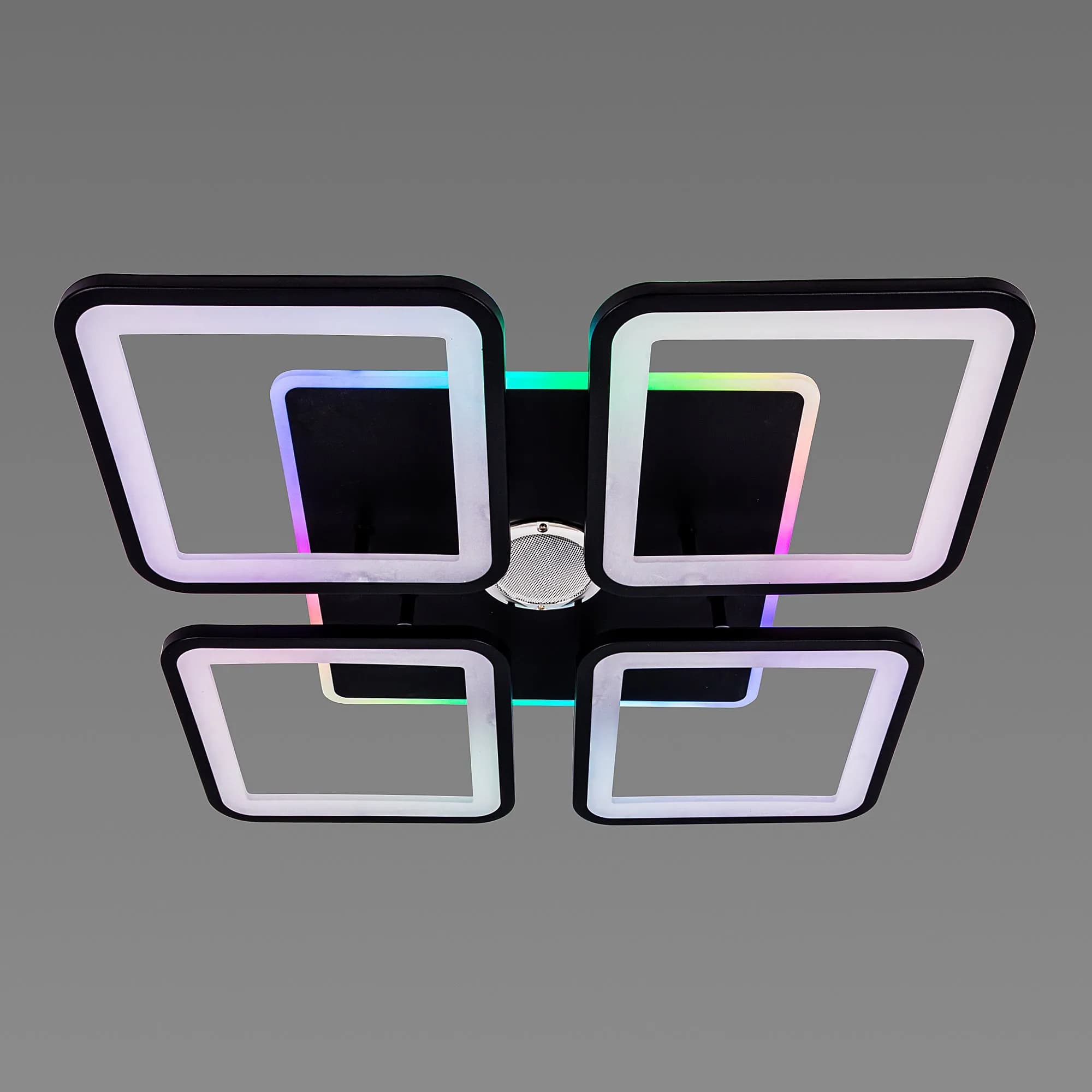 Потолочная светодиодная люстра с музыкальной колонкой и RGB-подсветкой для гостиной и спальни VALESO YZD1268 Черная - 787458614