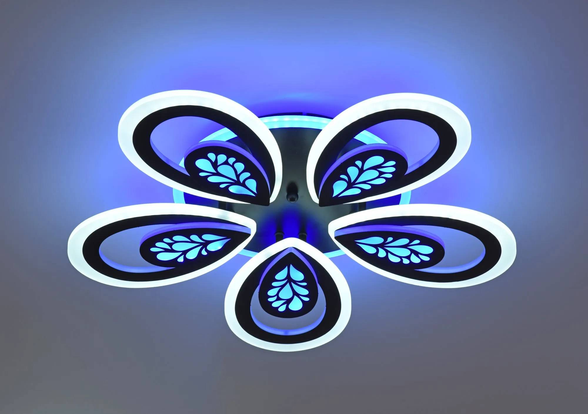 Люстра стельова VALESO 55594/5 чорна, LED - 360160