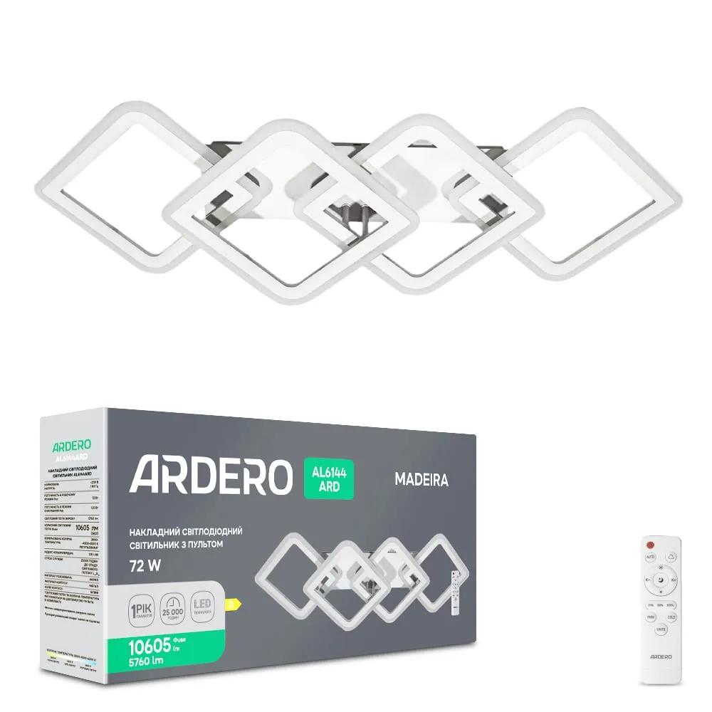 Светодиодная накладная люстра Ardero AL6144ARD MADEIRA 72Вт белый - 364424