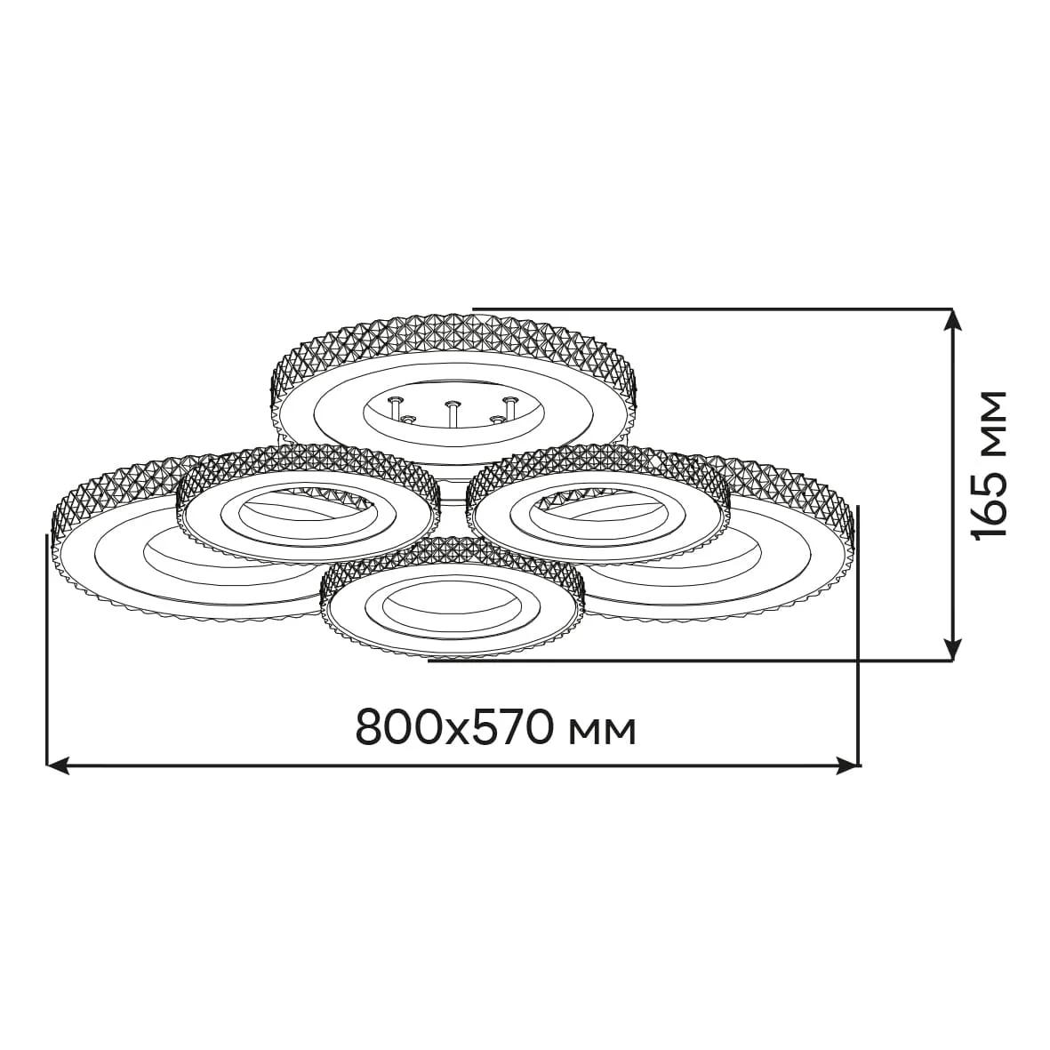 Светодиодная накладная люстра Ardero AL6166ARD VIVID 75Вт белый - 364436