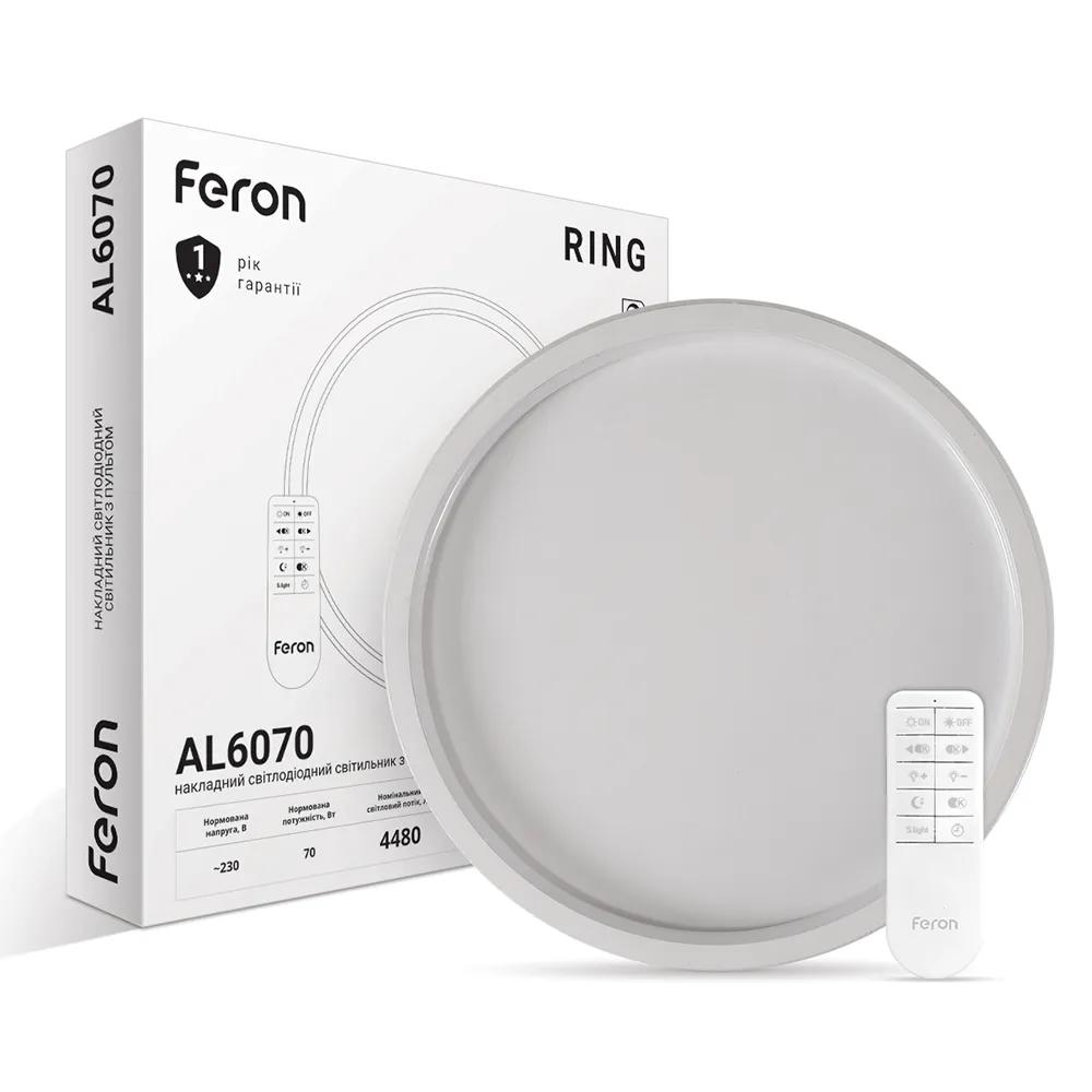 Светодиодная накладная люстра Feron AL6070 RING 70Вт белый - 364475