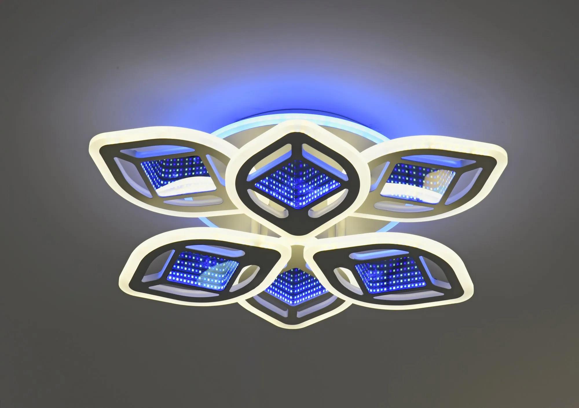 Люстра стельова VALESO 55480/3+3 біла, LED - 366259