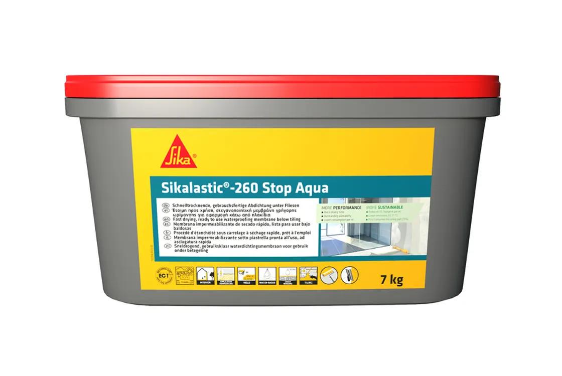 Жидкое гидроизоляционное покрытие Sikalastic - 260 Stop Aqua, ведро, 7 кг - 366271