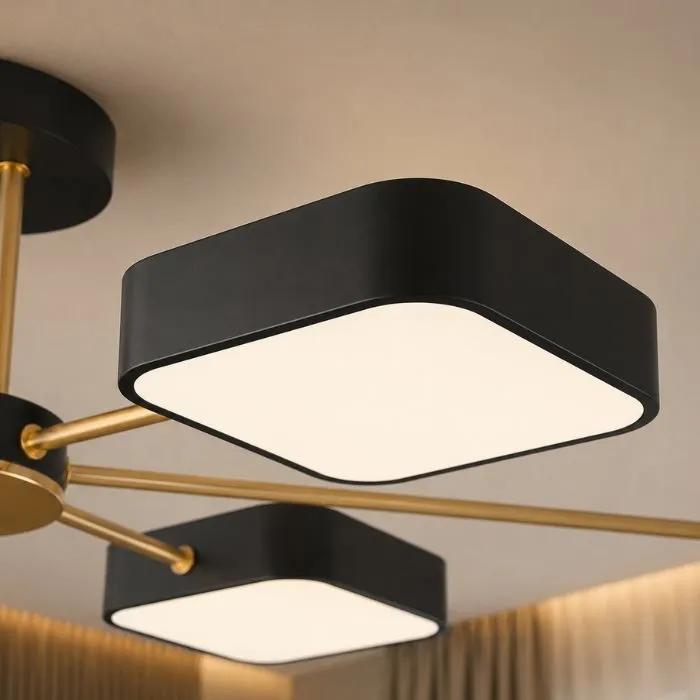 Потолочная люстра VALESO XI3366-6, чёрный + золото, LED - 366281