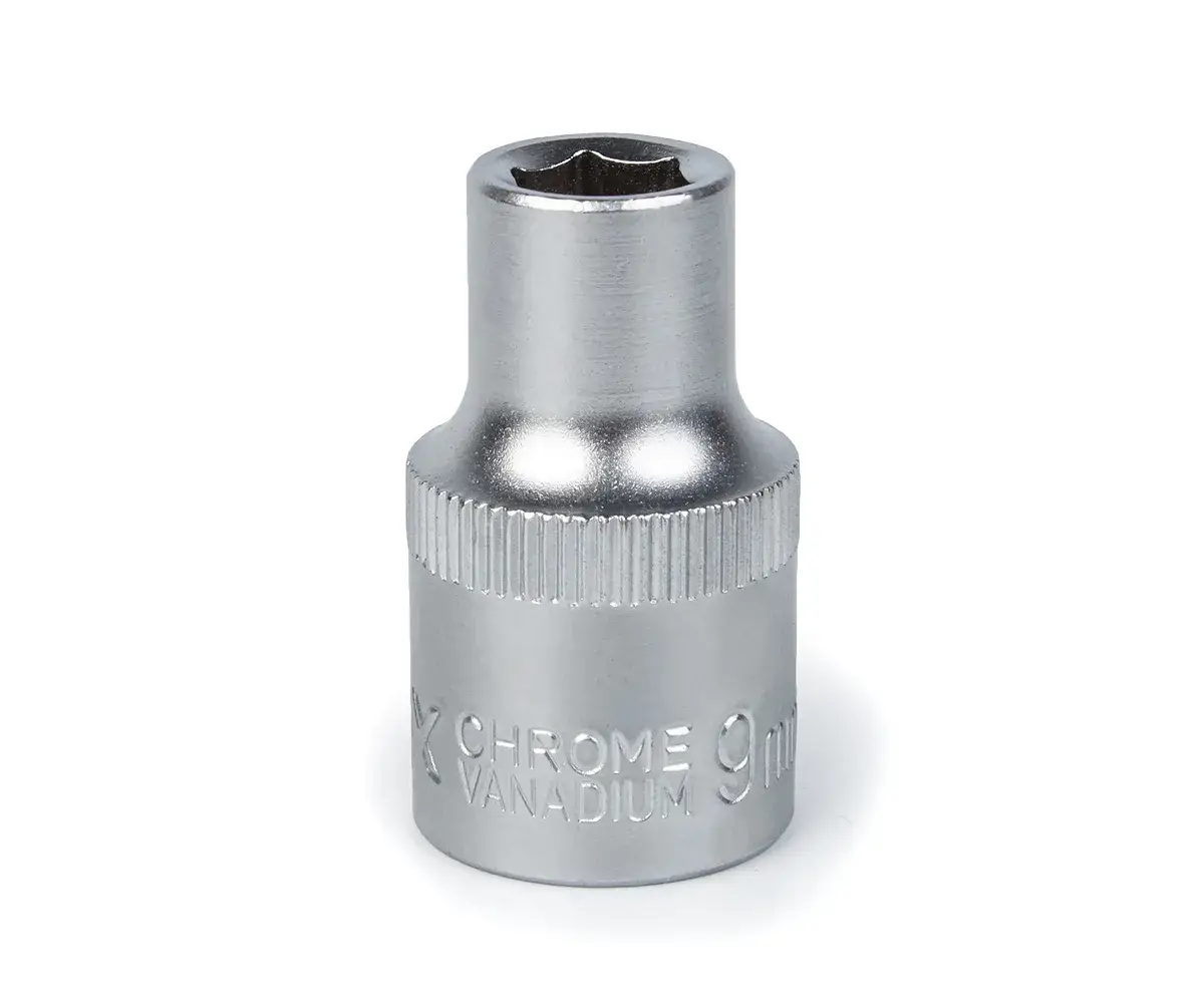 Головка торцева Polax автомобільна шестигранна 9 мм, 1/2", CrV - 366418