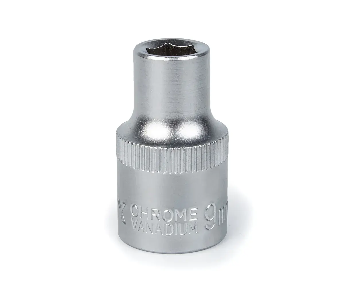 Головка торцева Polax автомобільна шестигранна 9 мм, 1/2", CrV - 366418