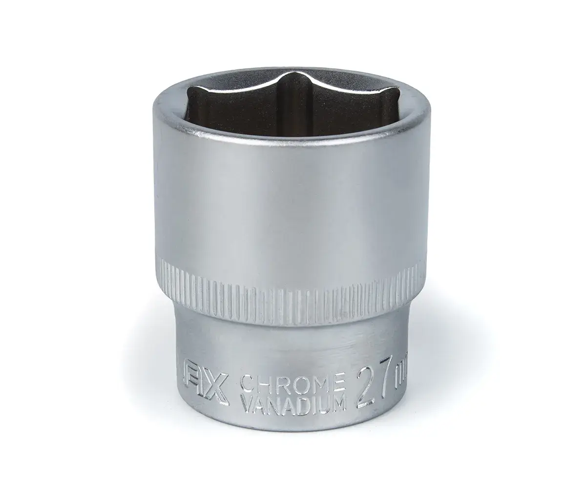 Головка торцева автомобільна шестигранна 27 мм, 1/2", Polax - 366438