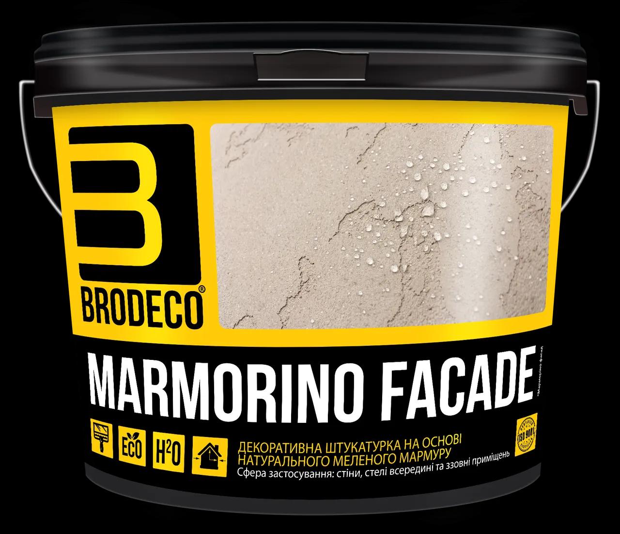 Фасадная штукатурка Marmorino Facade (под Бетон, Травертин, Марморин) Brodeco 15кг - 072249821