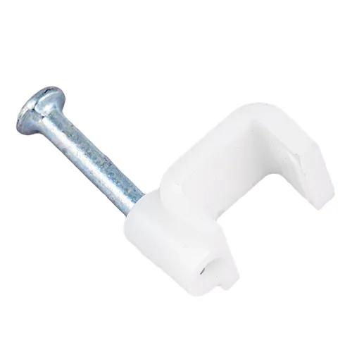 Скоба для плоского кабеля, білий 6 уп 100 шт snapt - 372369