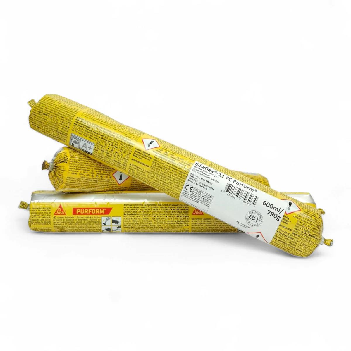 Клей-герметик универсальный Sikaflex-11 FC+ серый, унипак 600 мл (502378725) - 375161