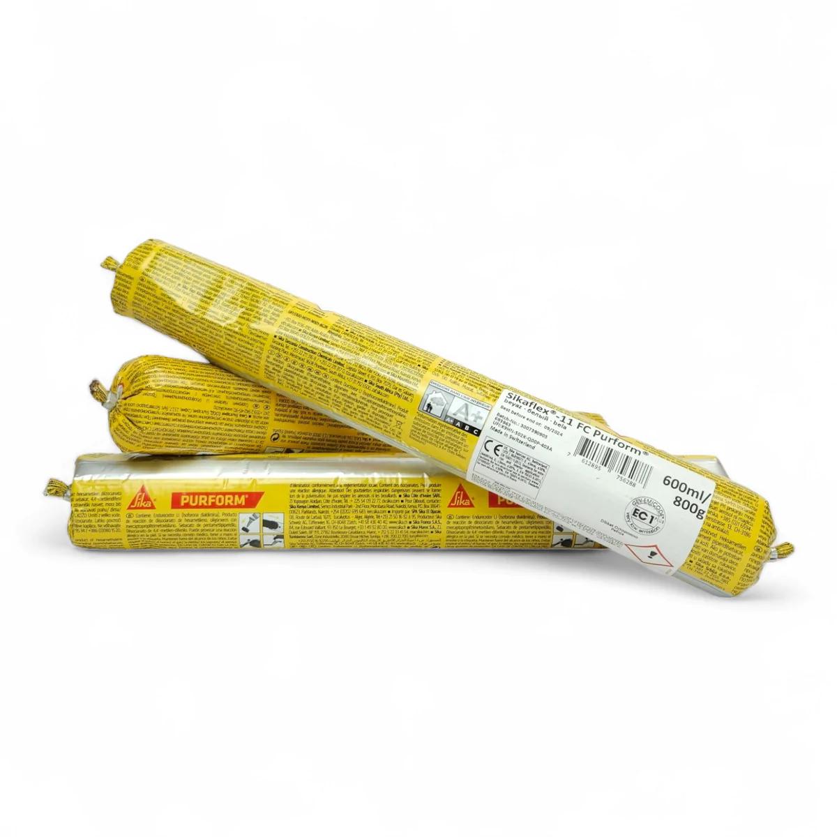 Клей-герметик универсальный Sikaflex-11 FC+ белый, унипак 600 мл (436735343) - 436735343
