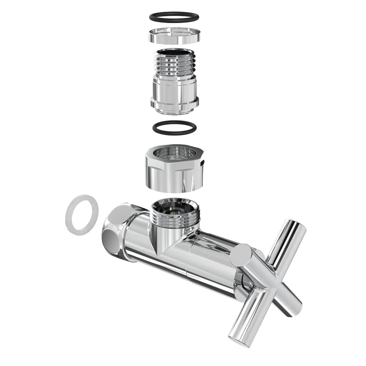 Кран кутовий Laris 1/2" - 3/4" Еліт (ZZ-4704) - 112394565