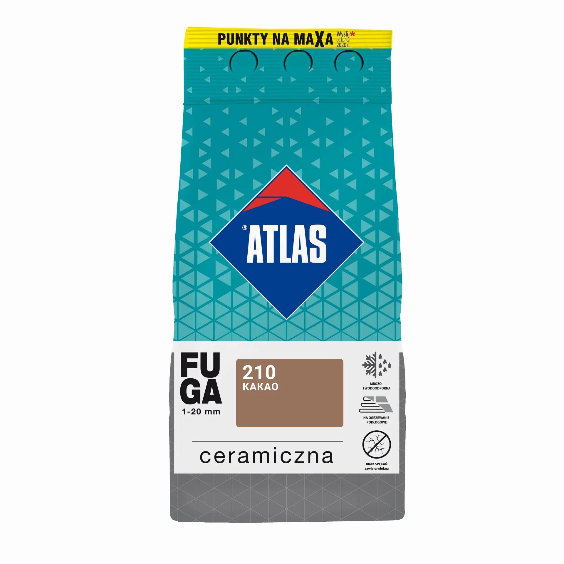 210 Керамічна фуга для швів Atlas (1-20мм) какао, 2 кг - 377486