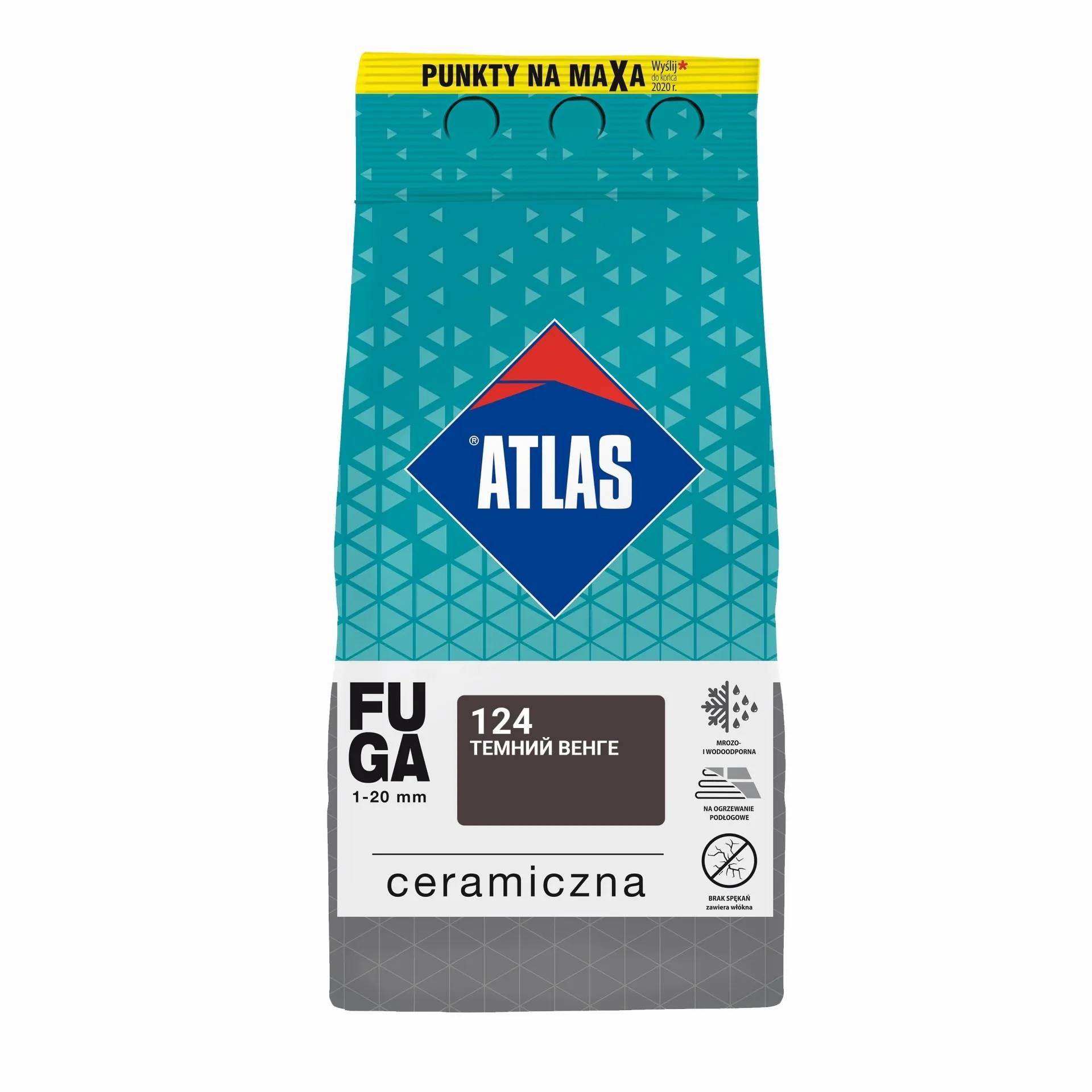 124 Керамічна фуга для швів Atlas (1-20мм) темний венге, 2 кг - 377497