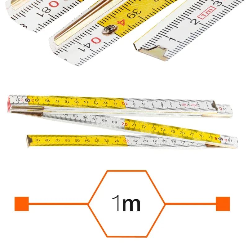 Лінійка дерев'яна складна Polax 1 м 24.5х9.2х8.2 см (38-071) - 537994824