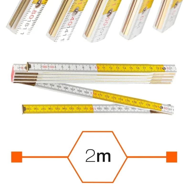 Линейка деревянная складная Polax 2 м (38-072) - 635345180