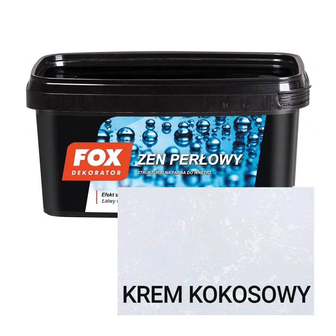Краска структурная Fox Dekorator Zen Perlowy KREM KOKOSOWY кокосовый крем 1л - 379818