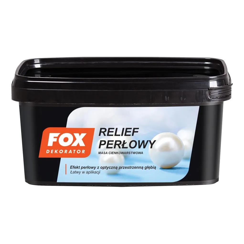 Фарба структурна Fox Dekorator Relief Perlowy WHITE біла 1л - 379822